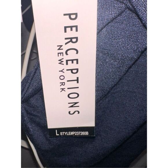 NEW WITH TAGS PERCEPTIONS Womens Tie Front stylish Soft Jacket Classic Navy blue - Picture 7 of 11